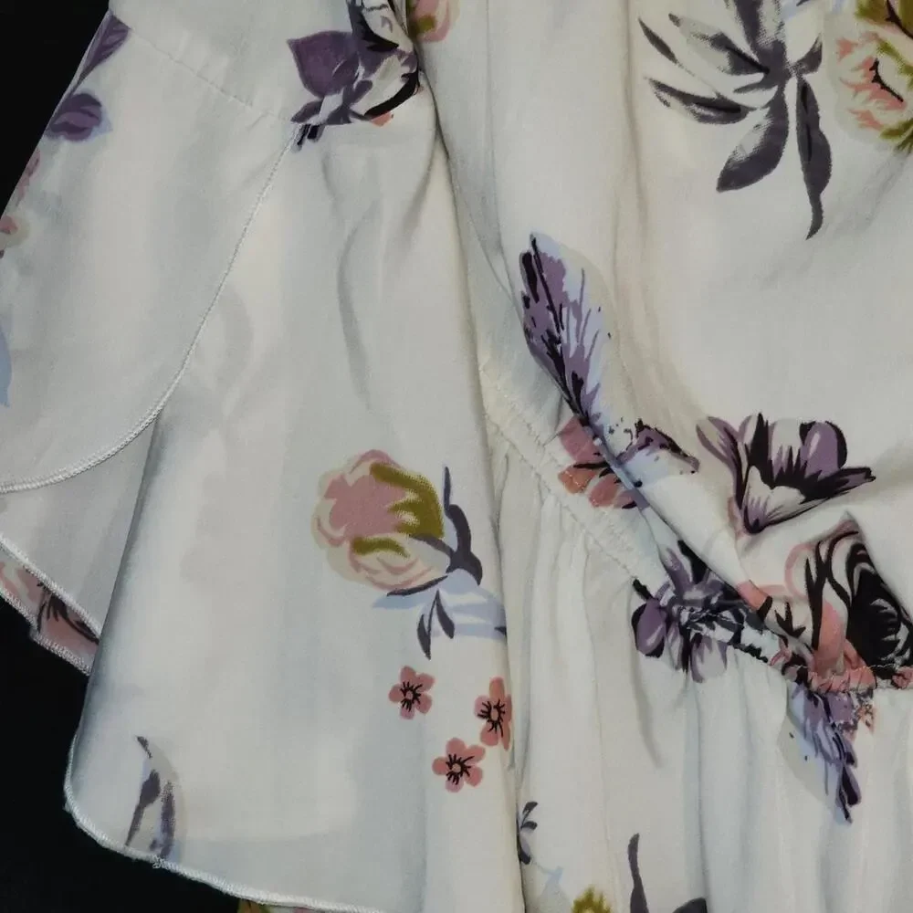 White floral dress with pink